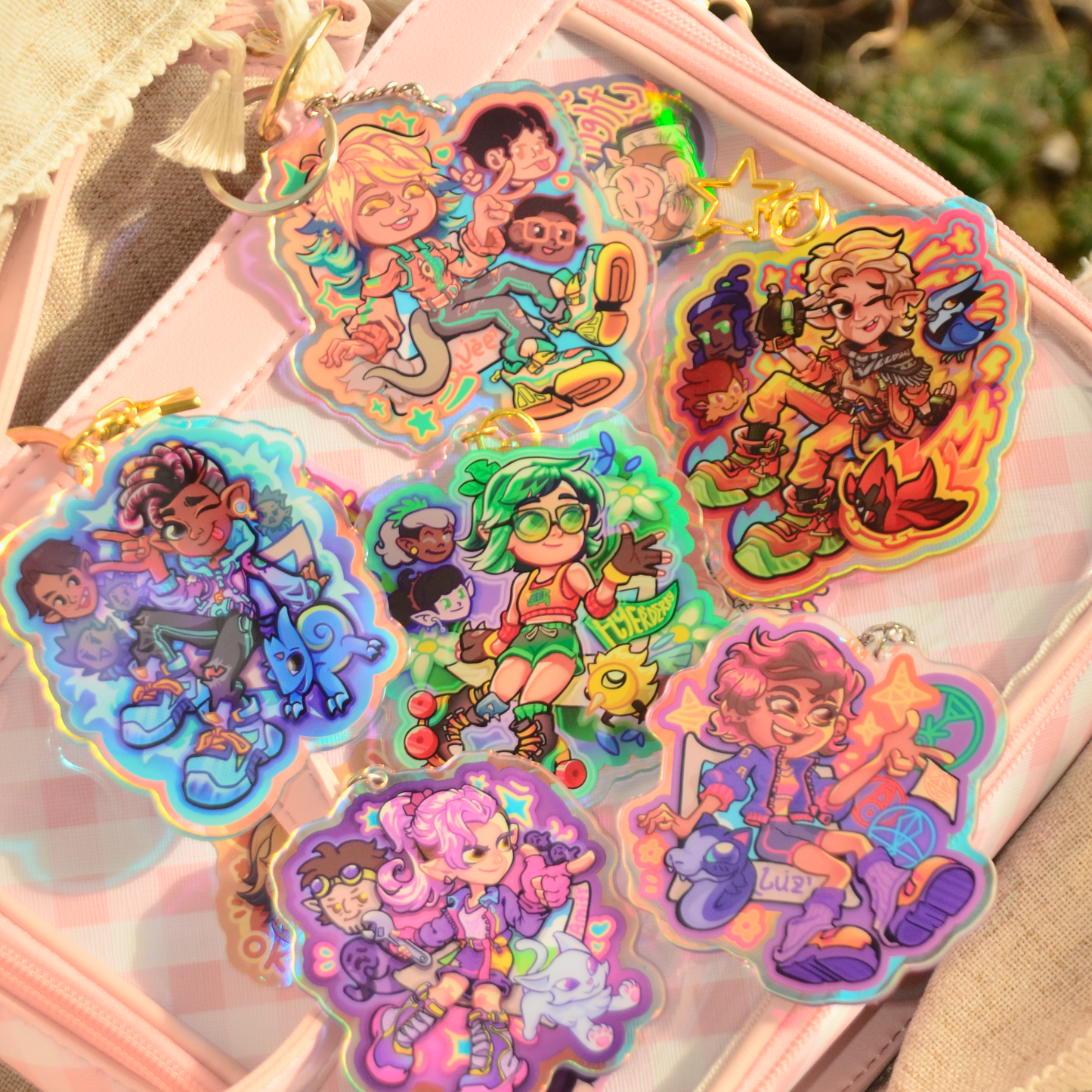 Demon Realm Squad Keychain/Sticker Pack